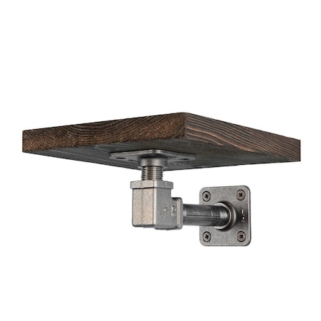 Stz 8 in. D Black Wood Boulder Shelf Kit 1 pk 366 SLFKIT8-12